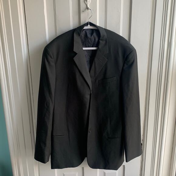 Armani Collezioni Herringbone Wool Blazer Jacket